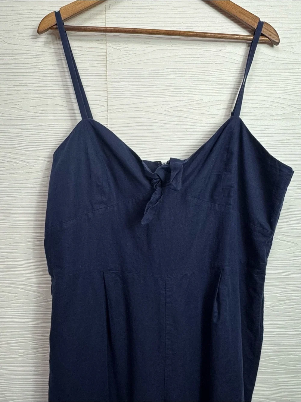 J. Crew Navy Blue Jumpsuit Front Tie Wide‎ Leg